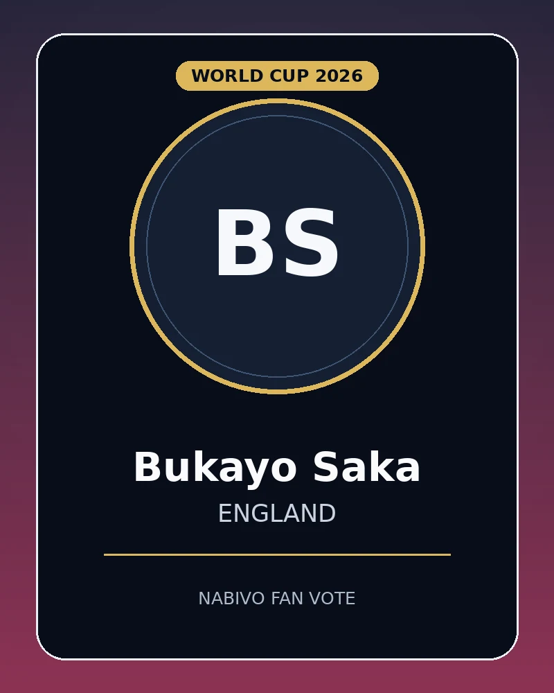 Bukayo Saka, England World Cup player